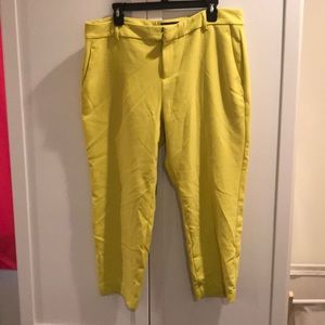 Old navy Harper s14 neon green/yellow dress pants